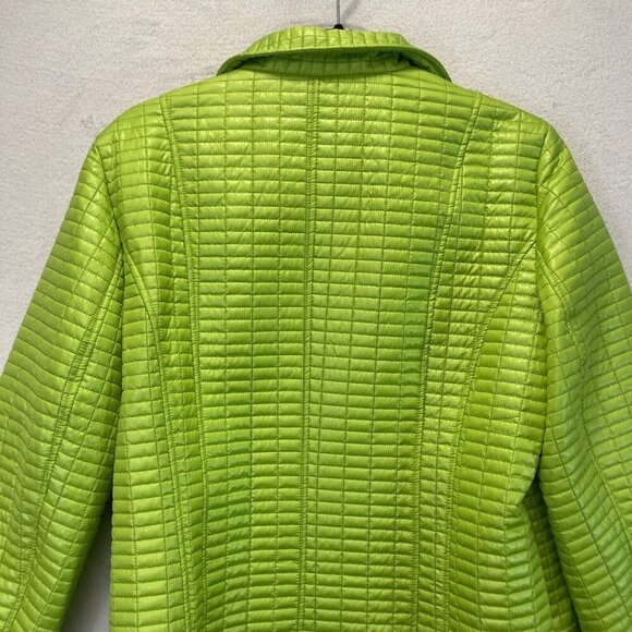 NEW Chicos Additions Green Quilted Zip Up Spring Jacket Size 2 (Large) Telluride - Picture 15 of 15